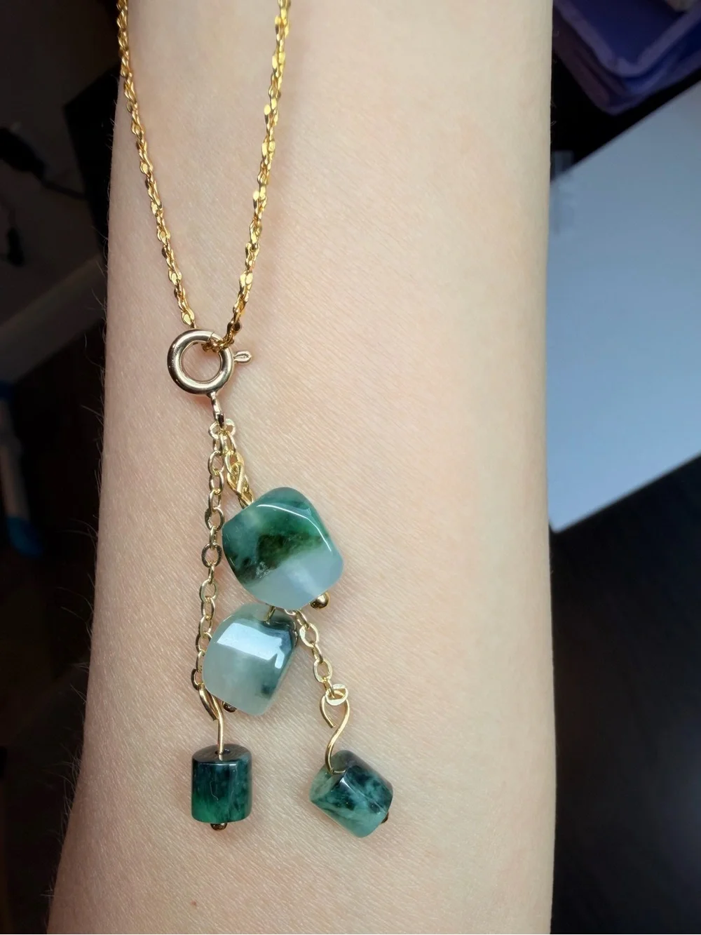 Handcrafted Natural Type A Burmese Jadeite Pebble Charm